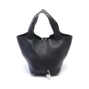 Pre-owned Leather handbags Hermès Vintage , Black , Dames