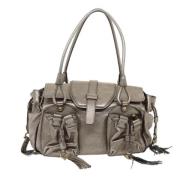 Pre-owned Leather handbags Salvatore Ferragamo Pre-owned , Gray , Dame...