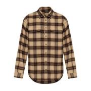 Stijlvolle Herenshirts Collectie Dsquared2 , Brown , Heren