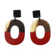 Pre-owned Fabric earrings Hermès Vintage , Multicolor , Dames