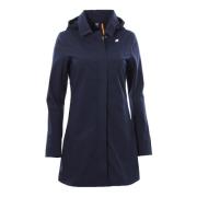 Blauwe Diepte Gebonden Parka voor Vrouwen K-Way , Blue , Dames