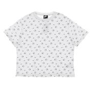 All Over Print Boyfriend Tee Dames T-Shirt Nike , White , Dames