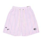 Basketbal Mesh Shorts met Elastische Taille Nike , Pink , Heren