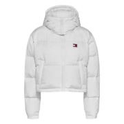 Witte Gewatteerde Jas Alaska Model Tommy Hilfiger , White , Dames