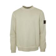 Diagonaal Geweven Sweatshirt met Ronde Hals Stone Island , Beige , Her...