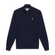 Cashmere Blend Zip Through Jumper Lyle & Scott , Blue , Heren