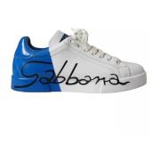 Logo Detail Lage Sneakers Dolce & Gabbana , White , Heren