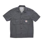 Ripstop korte mouwen shirt steen gewassen Carhartt Wip , Gray , Heren