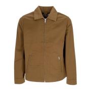 Modulaire Katoenen Twill Jas met Rits Carhartt Wip , Brown , Heren