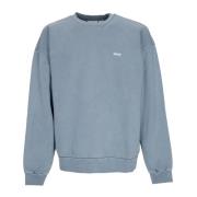 Lichtgewicht Crewneck Sweatshirt Lange Mouw Fleece Obey , Blue , Heren