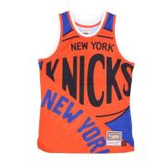 NBA Big Face Tank Top Blauw Mitchell & Ness , Multicolor , Heren