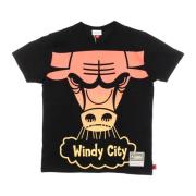 Chicago Bulls Flames Tee Hardwood Classics Mitchell & Ness , Black , H...