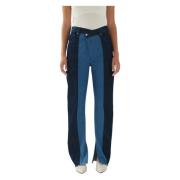 Kansas Bicolor Indigo Denim Broek Alohas , Blue , Dames