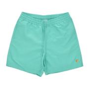 Aqua Groen/Goud Zwembroek met Mesh Carhartt Wip , Blue , Heren