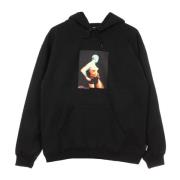 Zwarte lichtgewicht hoodie met trekkoord Iuter , Black , Heren