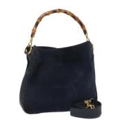 Pre-owned Suede gucci-bags Gucci Vintage , Blue , Dames