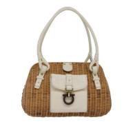 Pre-owned Canvas handbags Salvatore Ferragamo Pre-owned , Brown , Dame...