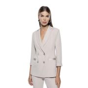 Dubbelbreasted Blazer Beige Imperial , Beige , Dames