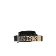 Zwarte Logo Voor Riem Just Cavalli , Black , Dames