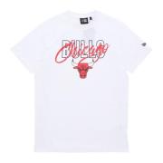 Chicago Bulls Script Tee Wit/Rood New Era , White , Heren