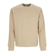 Crewneck Sweatshirt Sable/Gold Chase Sweater Carhartt Wip , Beige , He...