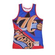 NBA Big Face Tank Top Blauw Mitchell & Ness , Multicolor , Heren