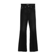 Zwarte Denim Flared Jeans Liu Jo , Black , Dames