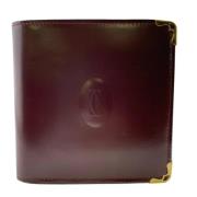 Pre-owned Leather wallets Cartier Vintage , Brown , Dames