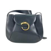 Pre-owned Leather shoulder-bags Cartier Vintage , Black , Dames