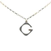 Pre-owned Silver necklaces Gucci Vintage , Gray , Dames