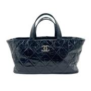 Pre-owned Leather chanel-bags Chanel Vintage , Blue , Dames