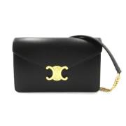 Pre-owned Leather celine-bags Celine Vintage , Black , Dames