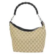 Pre-owned Canvas gucci-bags Gucci Vintage , Beige , Dames