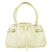 Pre-owned Leather shoulder-bags Salvatore Ferragamo Pre-owned , Beige ...