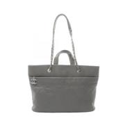 Pre-owned Leather chanel-bags Chanel Vintage , Gray , Dames