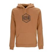 Khaki Logo Hoodie met Kangoeroezak Dolly Noire , Brown , Heren