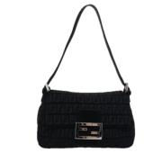 Pre-owned Canvas shoulder-bags Fendi Vintage , Black , Dames