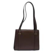 Pre-owned Leather handbags Gucci Vintage , Brown , Dames