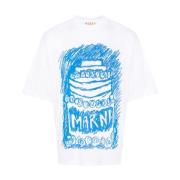 Bianco T-Shirt Ckw01 Marni , Multicolor , Heren