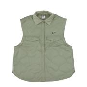 Gewatteerde Mouwloze Sportvest Groen/Zwart Nike , Green , Dames