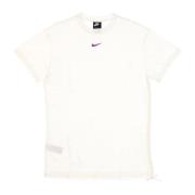 Witte Jurk met Swoosh Print Nike , White , Dames