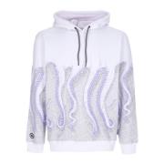 Milan Wit Hoodie Lange Mouw Octopus , White , Heren