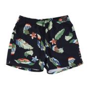 Bloemen Volley Shorts met Elastische Taille Vans , Black , Heren