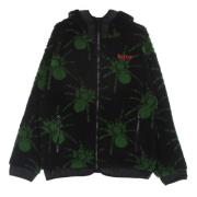 Spider Fur Zip Hoodie Zwart Iuter , Black , Heren