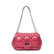 Pre-owned Leather shoulder-bags Dior Vintage , Red , Dames