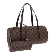 Pre-owned Canvas handbags Louis Vuitton Vintage , Brown , Dames