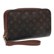 Pre-owned Canvas clutches Louis Vuitton Vintage , Brown , Dames