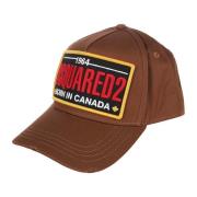 Logo Baseball Cap Dsquared2 , Brown , Heren