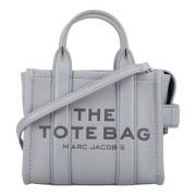 Wolf Grijs Mini Tote Leren Tas Marc Jacobs , Gray , Dames