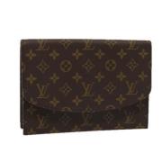 Pre-owned Canvas clutches Louis Vuitton Vintage , Brown , Dames